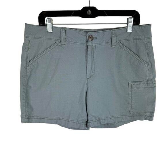 Eddie Bauer Sage Green Cotton Mid Rise Shorts Summer Casual Pockets Size 10 - Picture 1 of 7